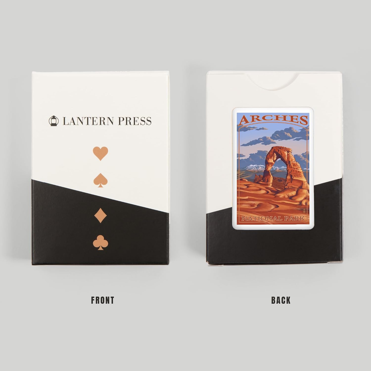 Lantern Press Arches National Park, Utah, Delicate Arch, Painterly Series, 52 Playing Cards for Adults, Poker Size Card Deck