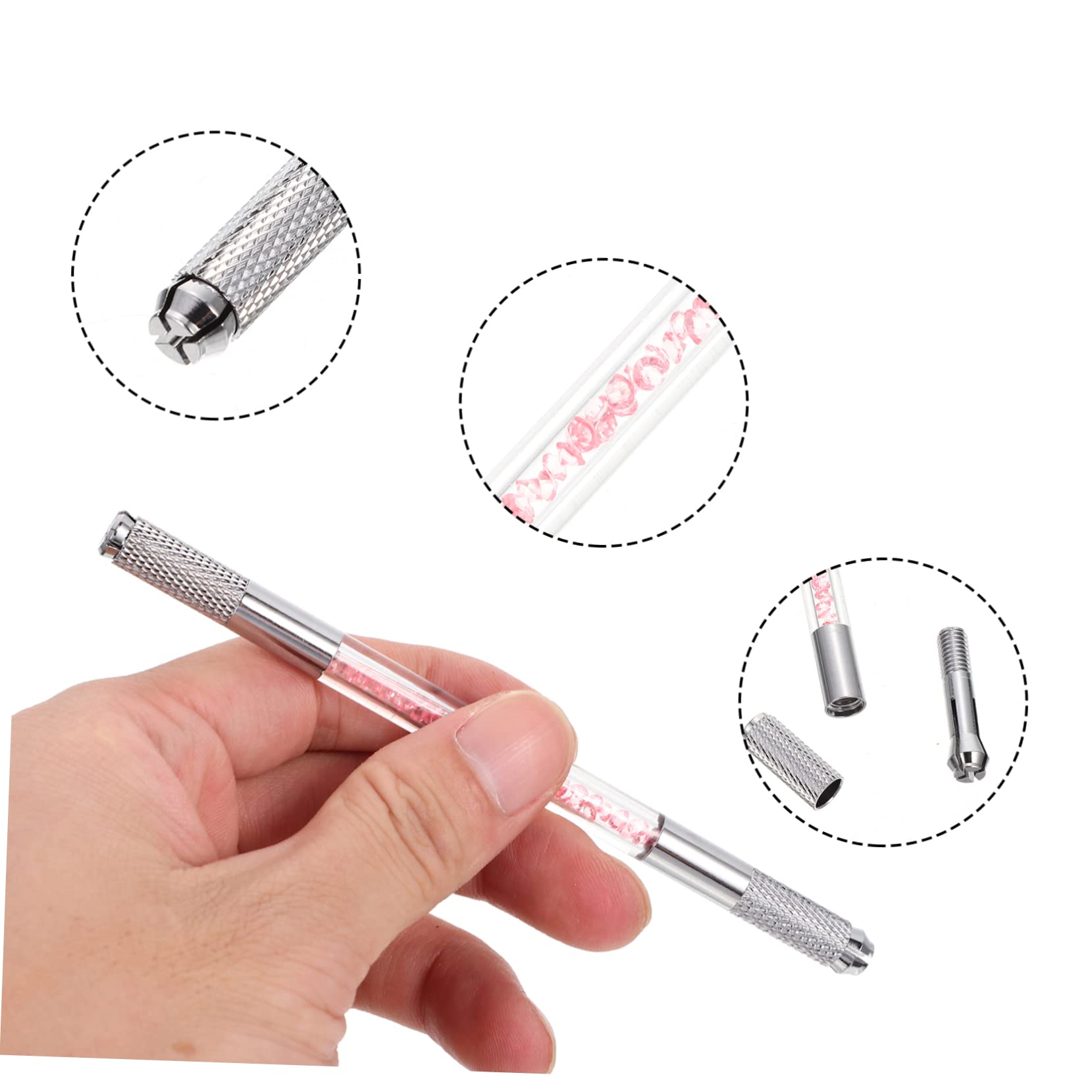 Healeved 10 Stück Microblading Augenbrauenstifte mit Wasserfestem Abs Material Doppelseitig und Vielseitig für Natürliches Permanent Make Up der Augenbrauen
