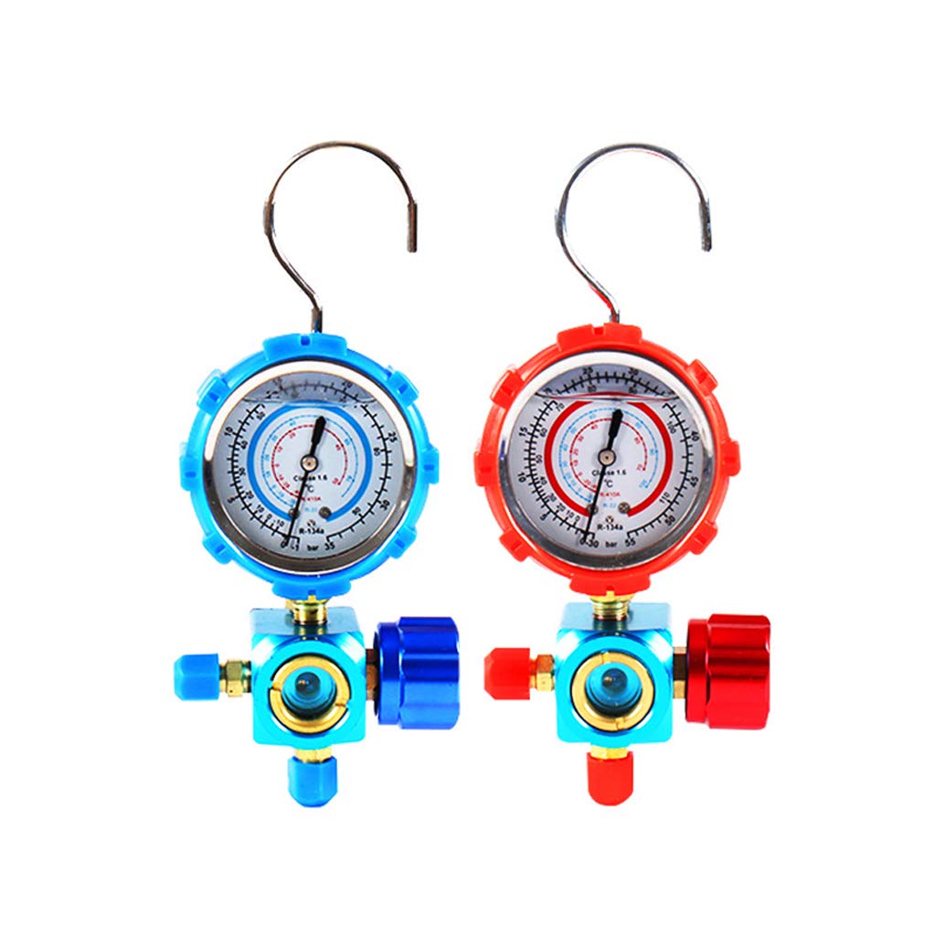 Manometro per refrigerante R410A R22 R134A 1/4 Auto Car Aria condizionata Strumento per manometro del refrigerante