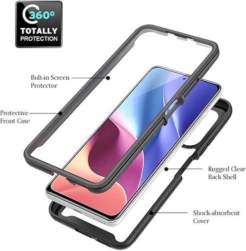 Miniatura 2 de Funda protectora para Xiaomi Redmi 9i, anticaídas y absorción de golpes con protector de pantalla para Xiaomi Redmi 9A M2006C3LI M2006C3LC M2006C3LG