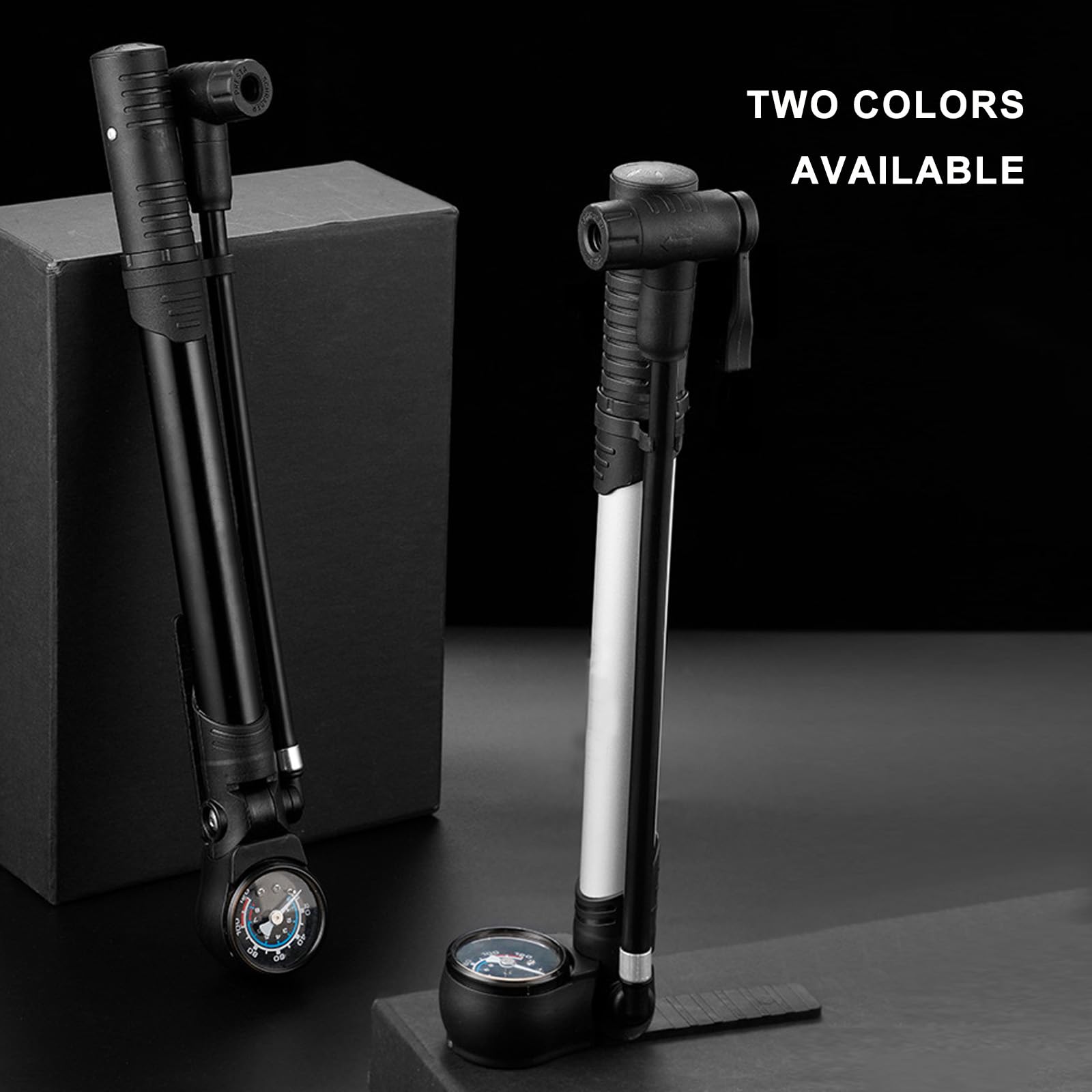 mioosho High Pressure Shock Pumps for Road Mountain Bike 300PSI Air Pumps with Gauge for Front Fork Rear Suspension Small Pumps