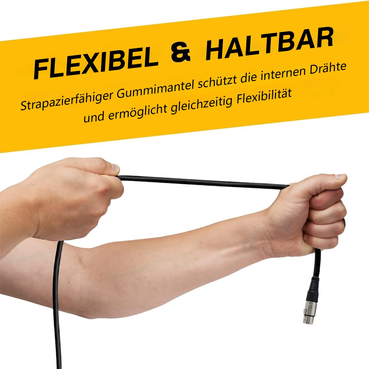 XLR Kabel Mikrofonkabel Patchkabel 7.5m 6Pack - XLR Stecker auf Buchse Mikrofonkabel - Symmetrisches Mikrofonschlangenkabel