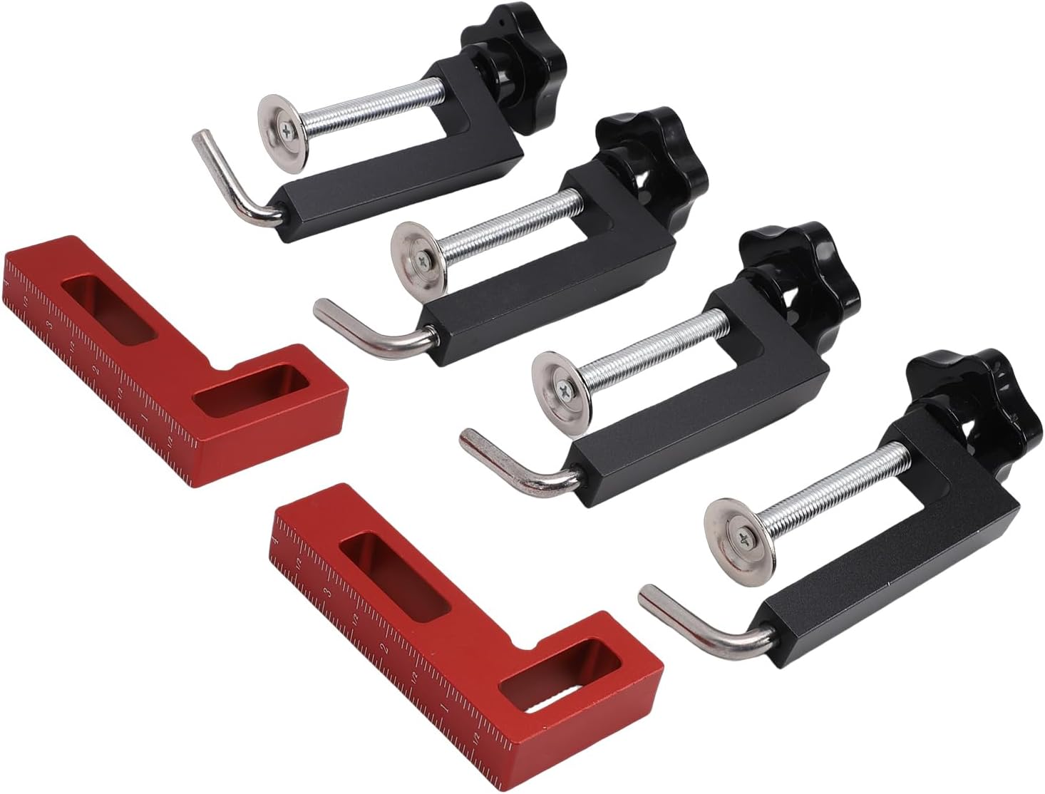 Garosa Right Angle Clamp 90 Degree Corner Clamp Aluminum Alloy Woodworking with Clear Scale Markings for Cabinet Drawer Furniture Assembly