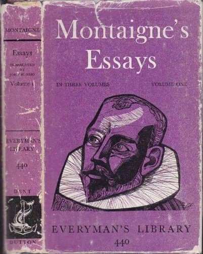 Montaigne's Essays - Volume One: Everyman's Lib... B00GH6Q6WW Book Cover