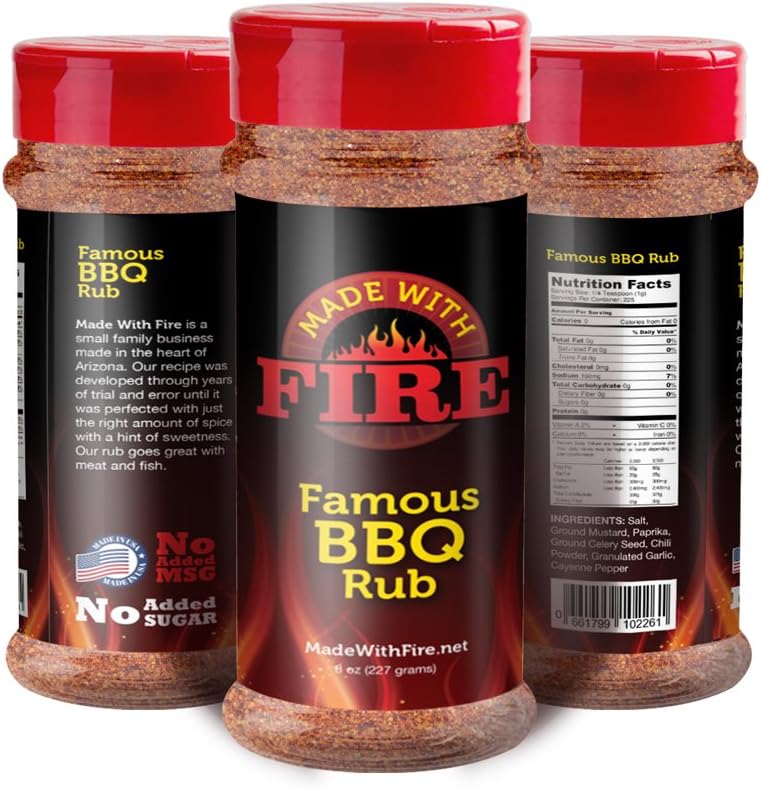 Best Rib Rub & BBQ Dry Rub - NO MSG's/SUGAR - Compare to Killer Hogs, Bad Byrons Butt Rub, Pappys Seasoning - Use as Rub for Ribs, Chicken, Brisket Rub, Steak Rub, Pork Rub 100% Great Gift!