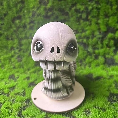 Miniatura 9 de PRETYZOOM Cabeza temblorosa de caracol, cabeza temblorosa, decoración interior del automóvil, cabeza de cráneo, cabezas de esqueleto de resina,