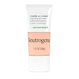 Clear Coverage Flawless Matte CC Cream, Full-Coverage Color Correcting Cream Face Makeup with Niacinamide (b3), Hypoallergenic, Oil Free & Fragrance Free, Shell, 1 oz