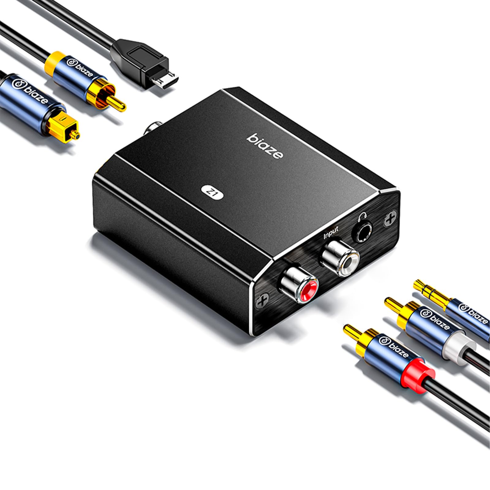 Photo 1 of Analog to Digital Audio Converter, RCA to Optical Converter RCA/3.5mm to Toslink and Coaxial Adapter for PS5 PS4 HDTV DVD Soundbar