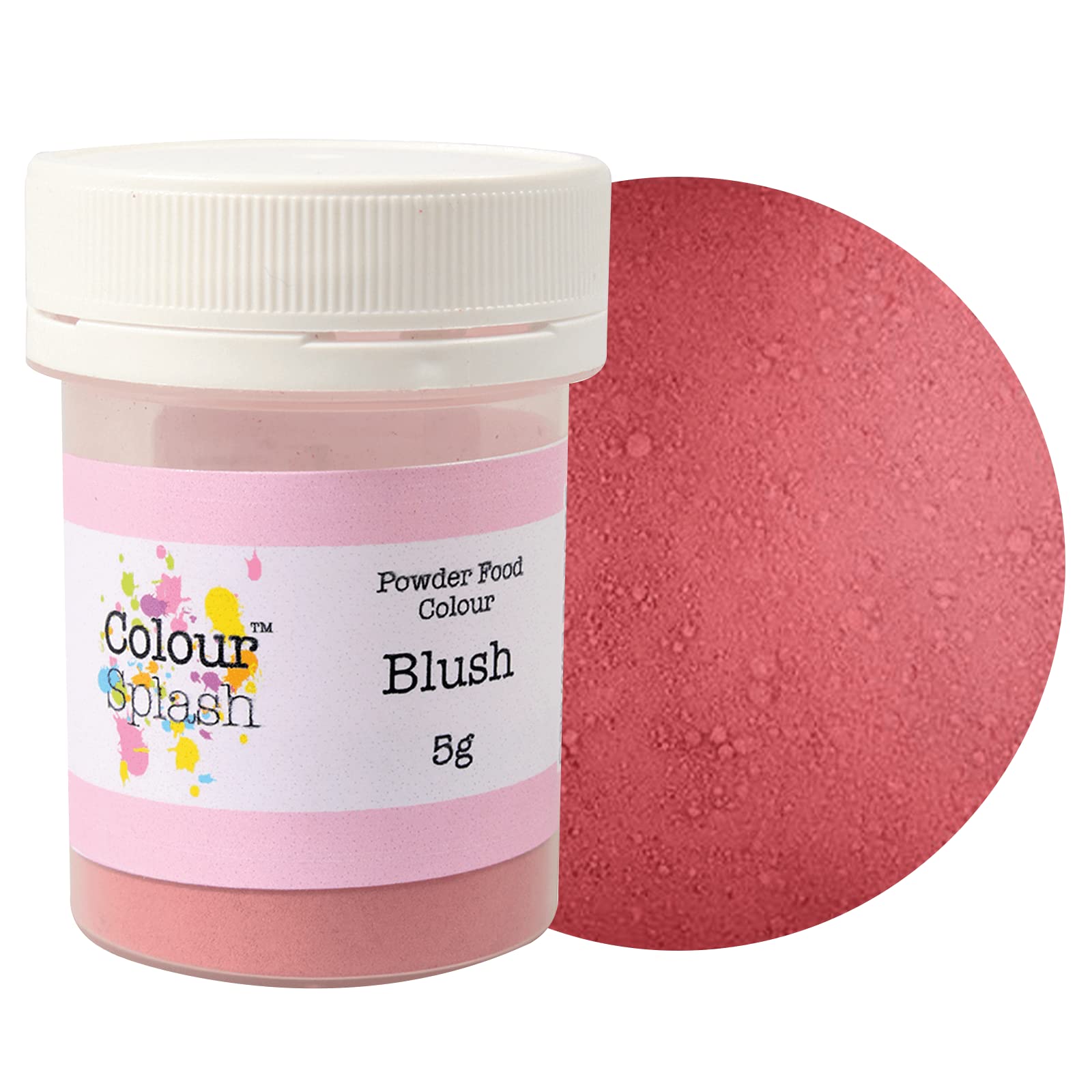 COLOUR SPLASH Food Colouring Dust, Powder Color, Natural & Edible, Matt Finish, Use on Cake Surfaces, Decorations Or Mix In Icing to Create Colourful Cakes & Bakes - Matt - Blush 5g