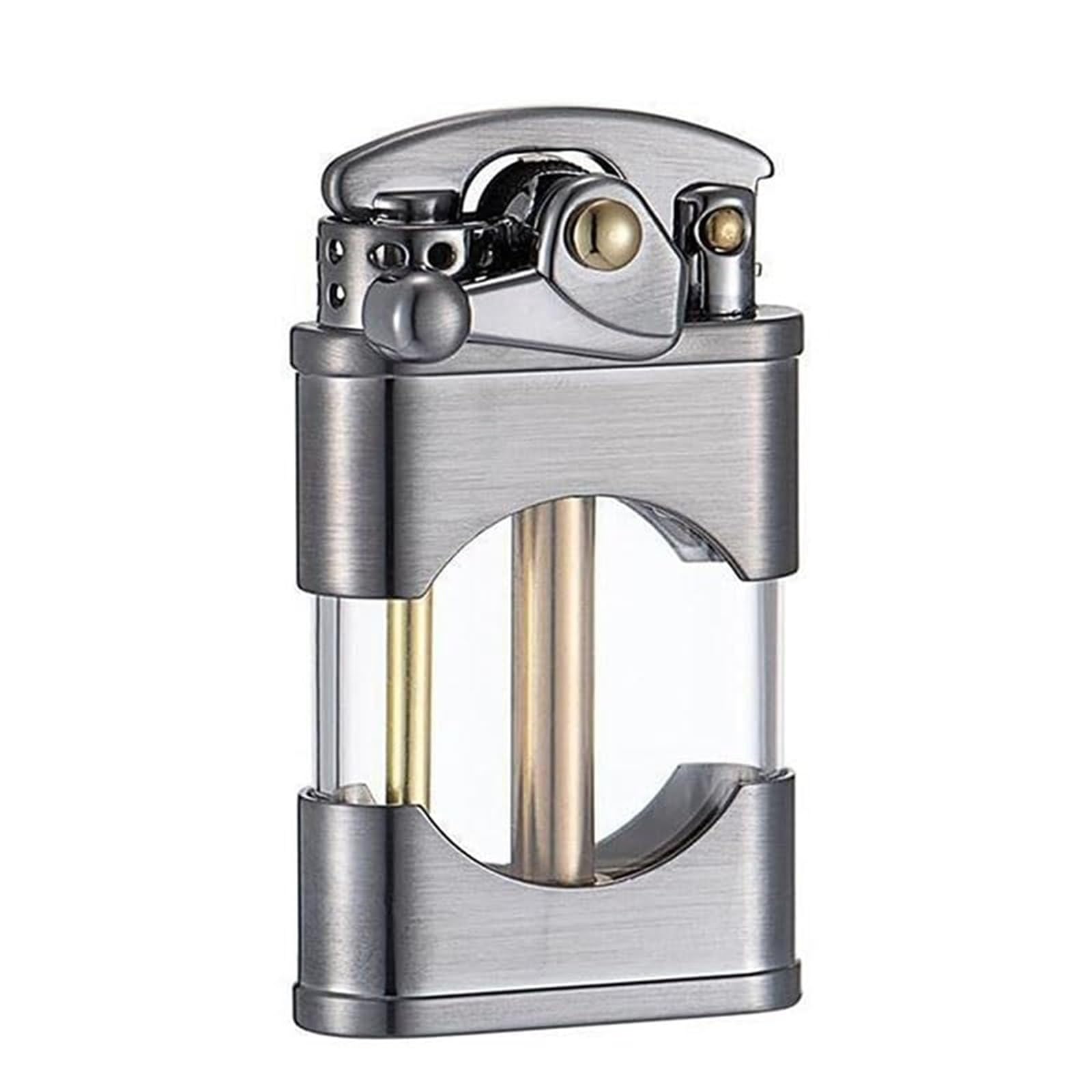 Briquet tempête au kérosène pour homme le cadeau élégant avec réservoir visible