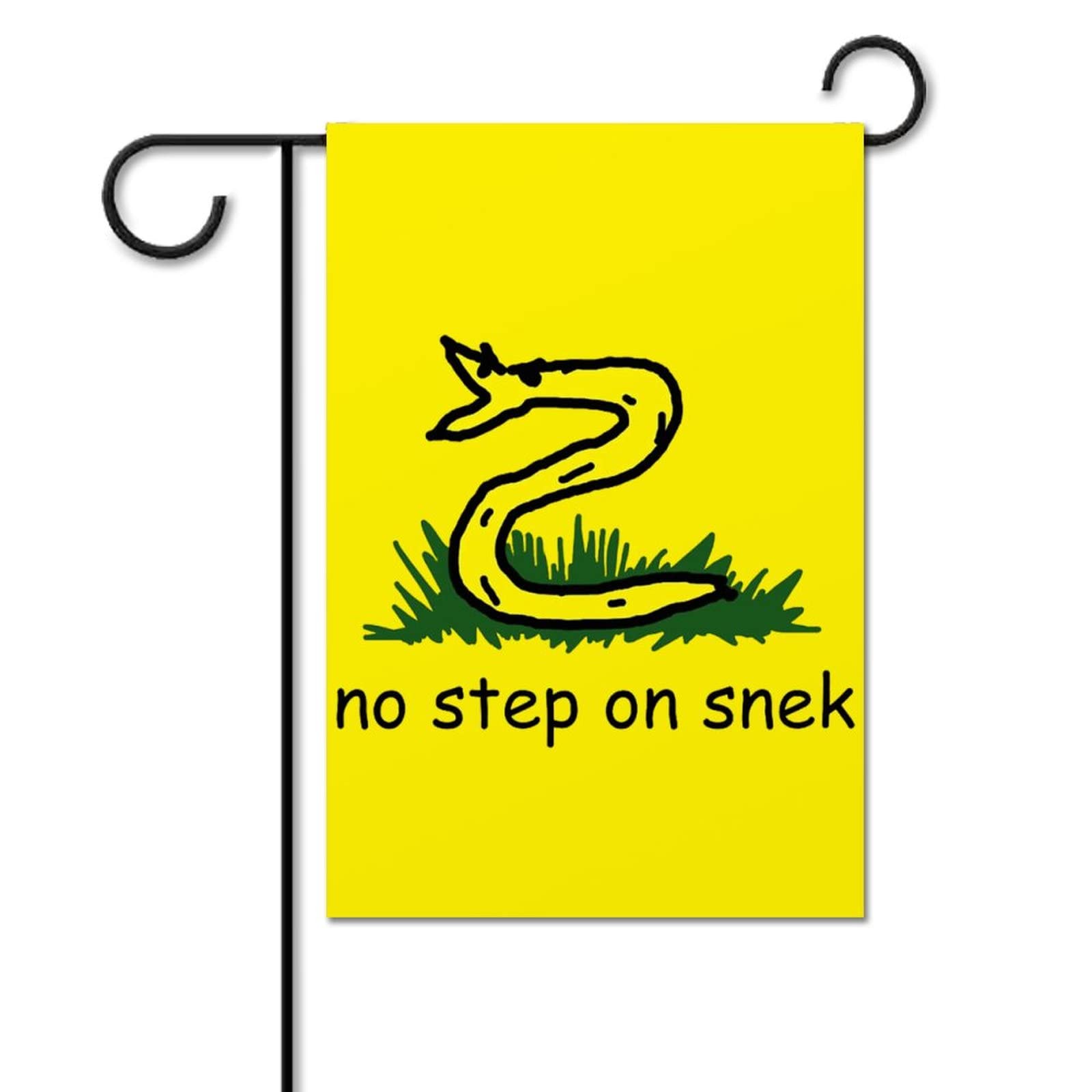 No Step On Snek Welcome Garden Flag 12x18 Double Sided Yard Flags Farmhouse Decor Small