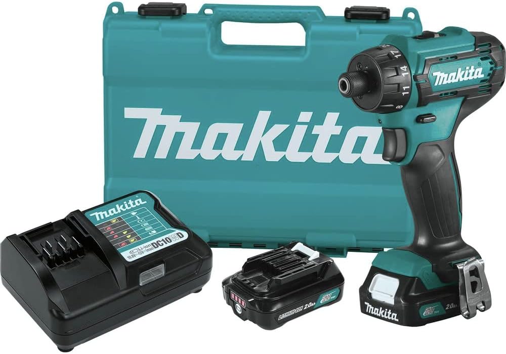 Makita FD10R1 12V max CXT® Lithium-Ion Cordless 1/4" Hex Driver-Drill Kit (2.0Ah)