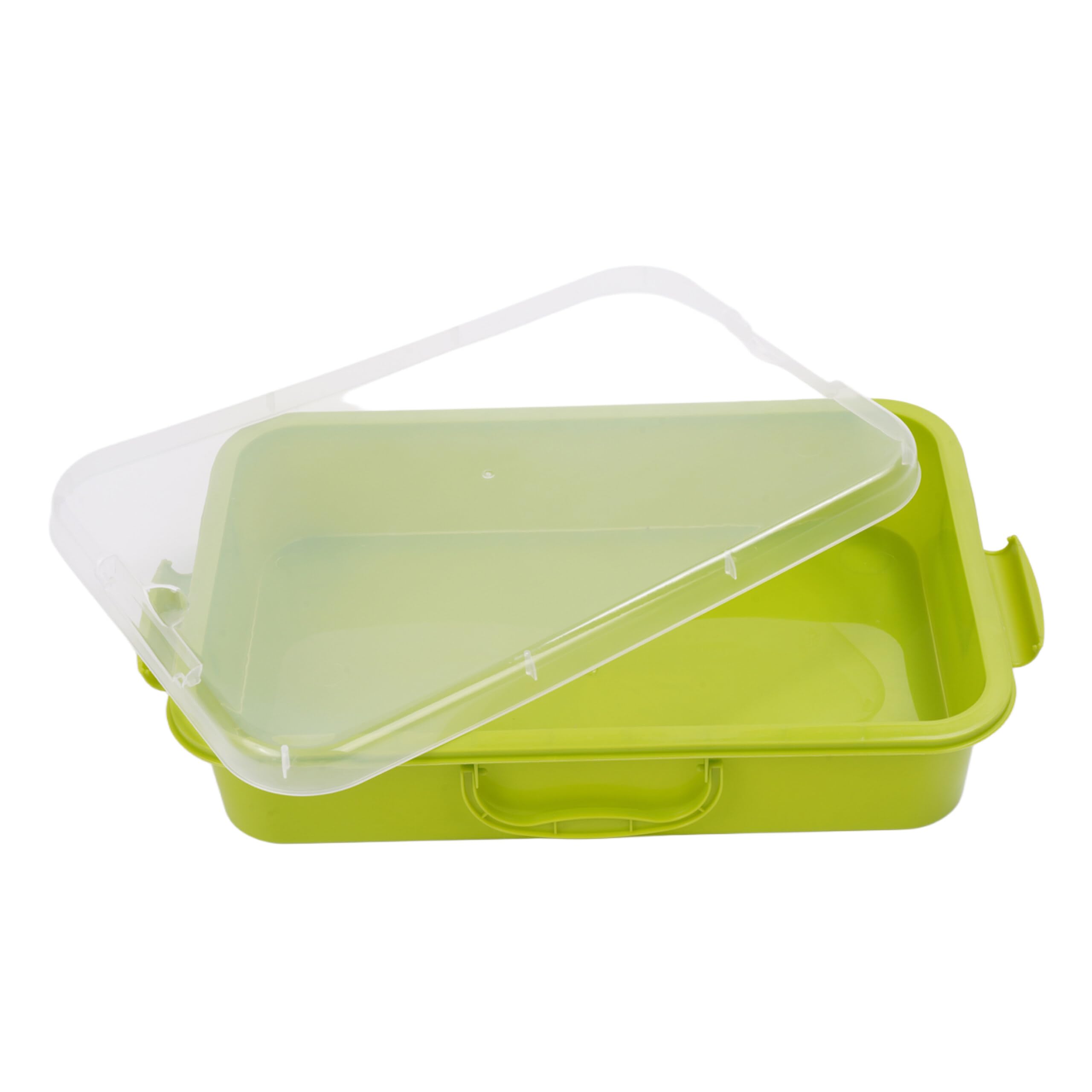 Relaxdays Bac à Sable avec Couvercle, Lot de 2, Plastique, 8×38×25 cm, Vert Clair