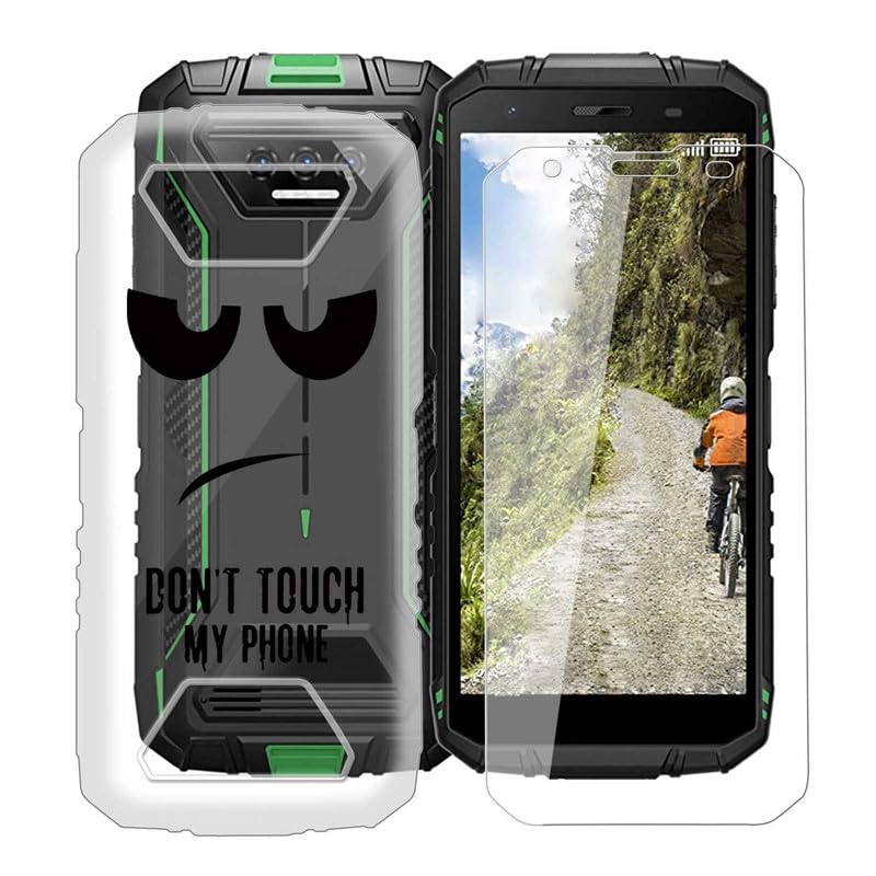ZXLZKQ Coque Pour Doogee S41T (5.45") Avec Verre Trempé Protecteur D'écran, Transparent Antichoc Et Anti-Rayures Case Souple Silicone TPU Housse Etui Pour Doogee S41T - Marbre