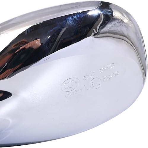 Miniatura 7 de Minho Espejos retrovisores universales cromados de 0.394 in para motocicleta, espejo lateral convexo, para Honda Kawasaki Suzuki Race Street Bike