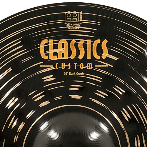 Meinl 16" Crash Cymbal - Classics Custom Dark - Made In Germany, 2-Year Warranty (Cc16Dac) #TOP3
