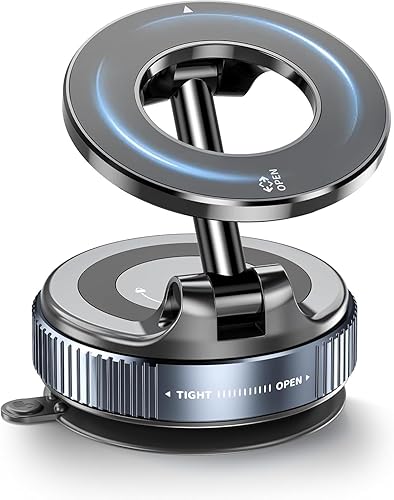 Soporte magnético de succión al vacío mejorado, plegable en 360 20 imanes N56 Soporte de teléfono para cochegimnasiosuperficie lisa, soporte de