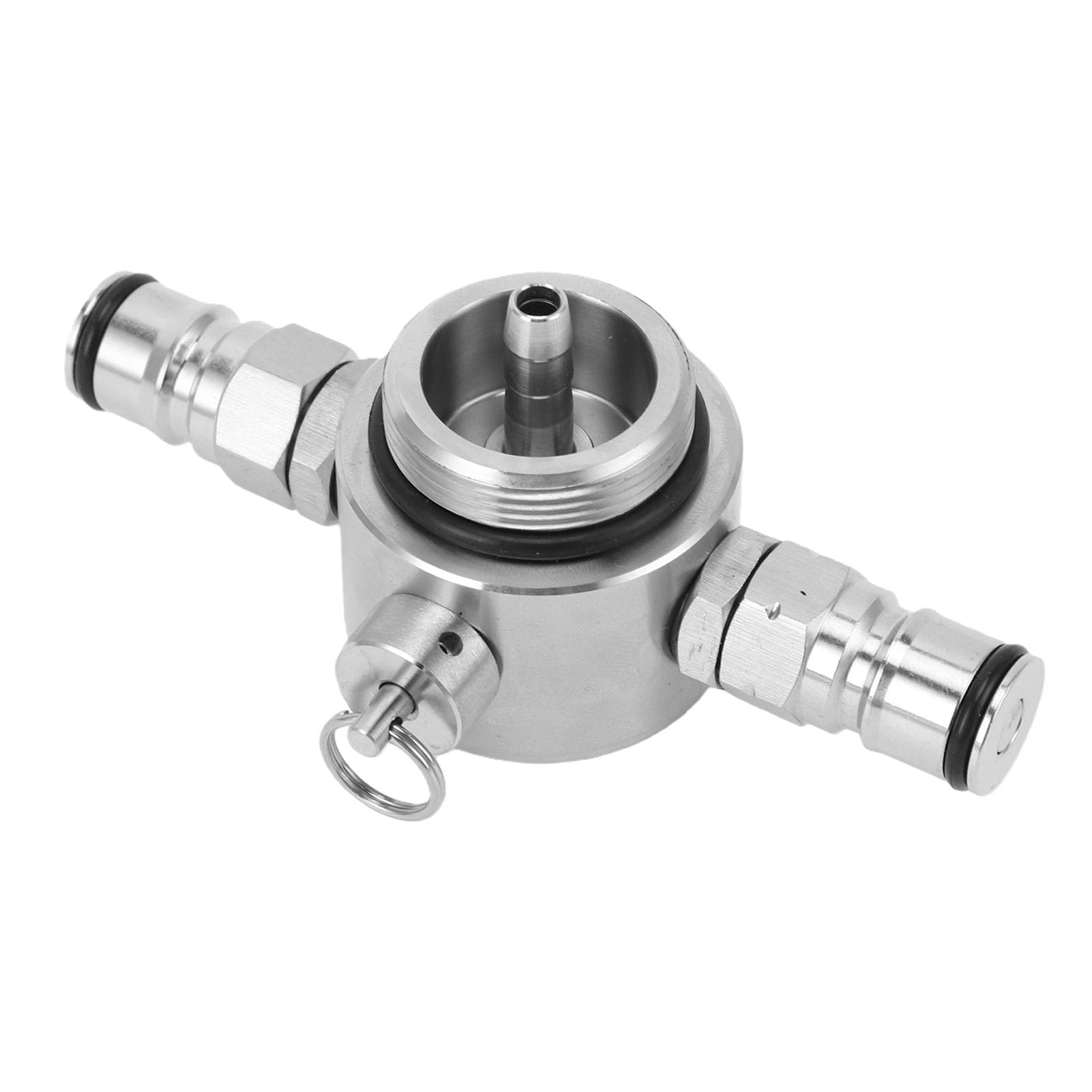 Goshyda Lanza de Barril de Cerveza de Acero Inoxidable, Lanza Dispensadora de Cerveza con Bloqueo de Doble Bola de Perfil bajo con Válvula de Seguridad de 45 PSI, Diseño Compacto para Mini Barriles y