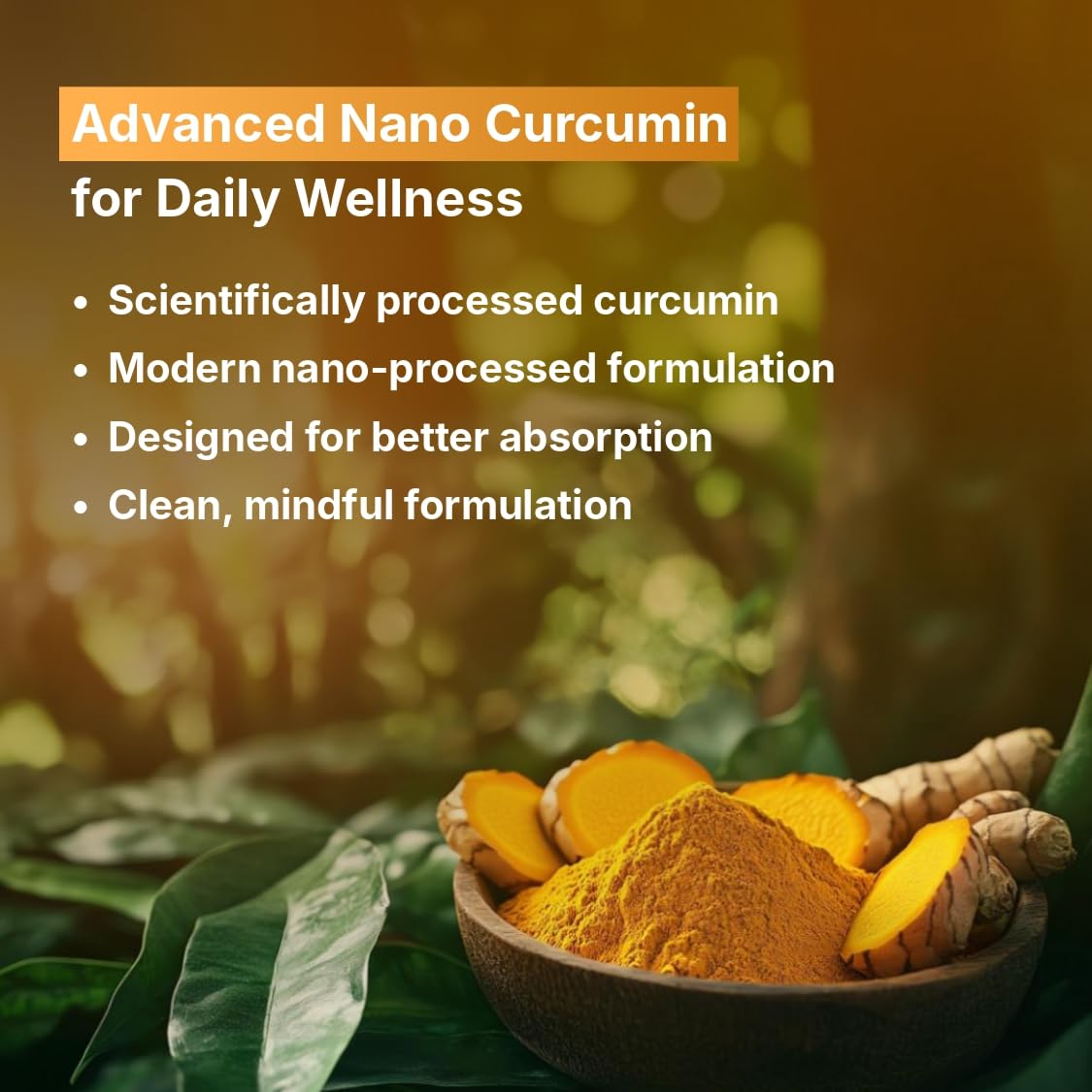 Biotex Nano Curcumin Capsules 500 mg – High Absorption Turmeric Extract, Antioxidant & Immune Support, Ayurvedic Proprietary, Vegetarian Capsules (60 Count) — Amazon image 3