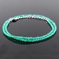 Vista 220 de Natural Moonstone Gemstones Choker Necklace, Faceted Rounds Beads, Silver Plated Jewelry, Healing Crystals, Birthday, Handamde, Minimalist, Women