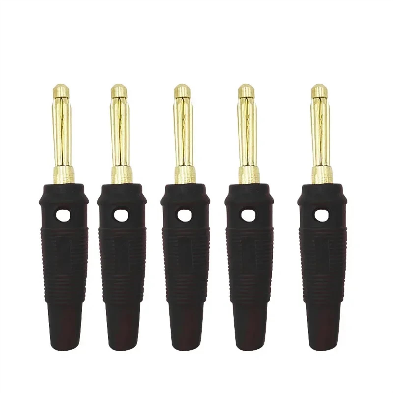 10/20 szt. 4 mm pozłacane wtyczki bananowe głośniki złącza wzmacniacz Binding Post Jack wtyk do terminala kablowego (czarny, 10 szt.)