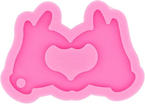 Miniatura 3 de Molde de llavero de silicona con forma de corazón brillante brillante brillante para manualidades, llavero, collar, encantos, fabricación de joyas,