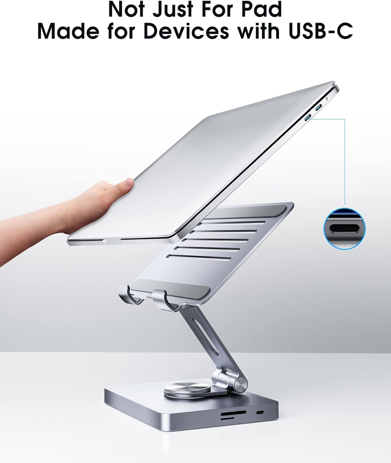 分配器・切替器 BYEASY Type 7in1 Docking Station Bracket BYEASY 7 in 1 Type C Docking and Stand for Tablet | CAVARATY