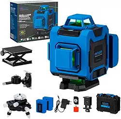 Nível Laser 4D 16 Linhas Verdes Profissional - Alta Precisão, Autonomia Prolongada, Acessórios Completo e Durabilidade IP54