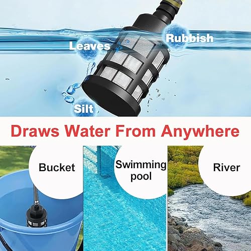 Miniatura 6 de Lavadora a presión inalámbrica, lavadora eléctrica de 60 bares con batería de 20000 mAh, boquilla 6 en 1, limpieza de coche y hogar