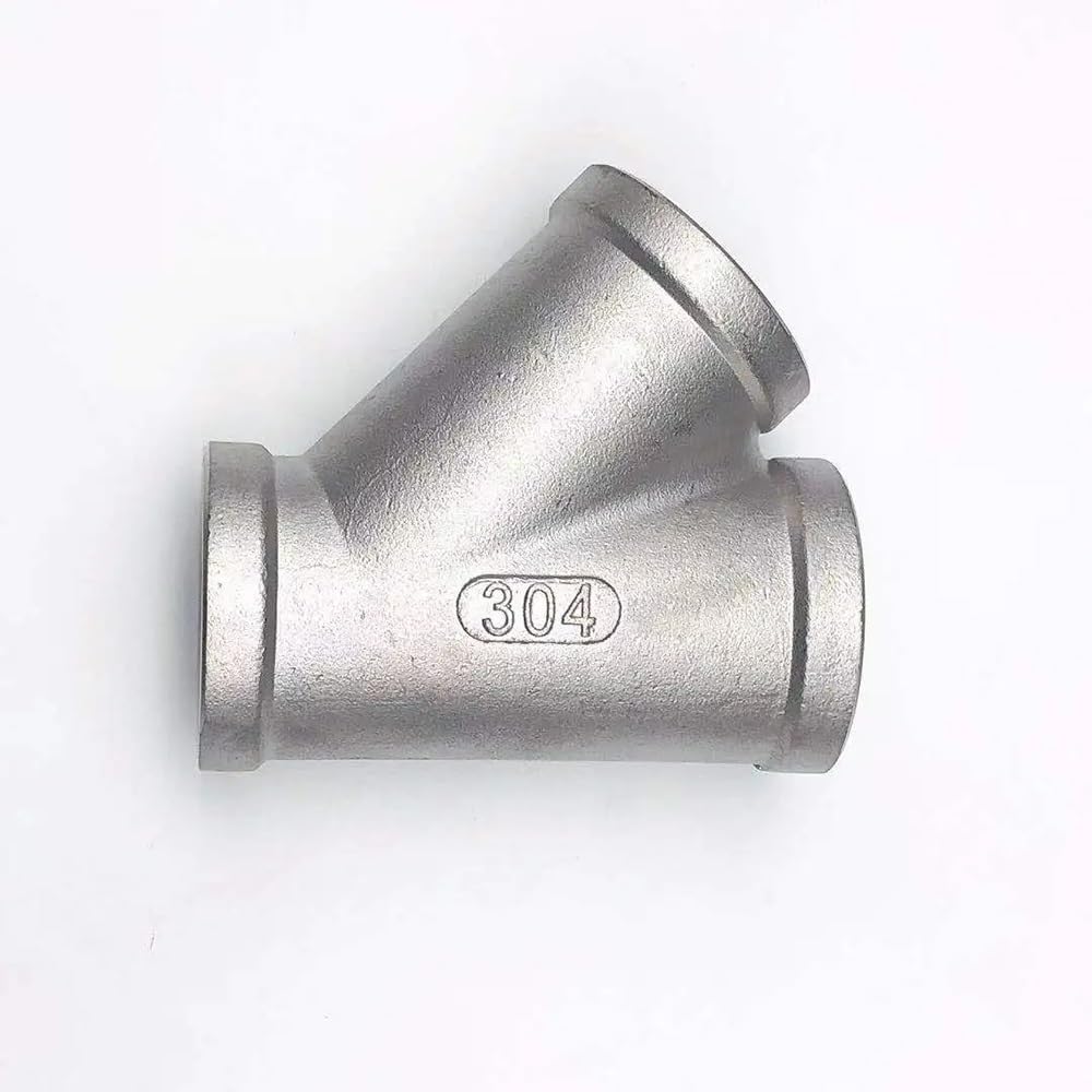 Conectores de rosca hembra BSP, SS304 igual tipo Y de 45 grados, 1/4 pulgadas - 2 pulgadas DN8 - DN50, conexión de acero inoxidable duradera