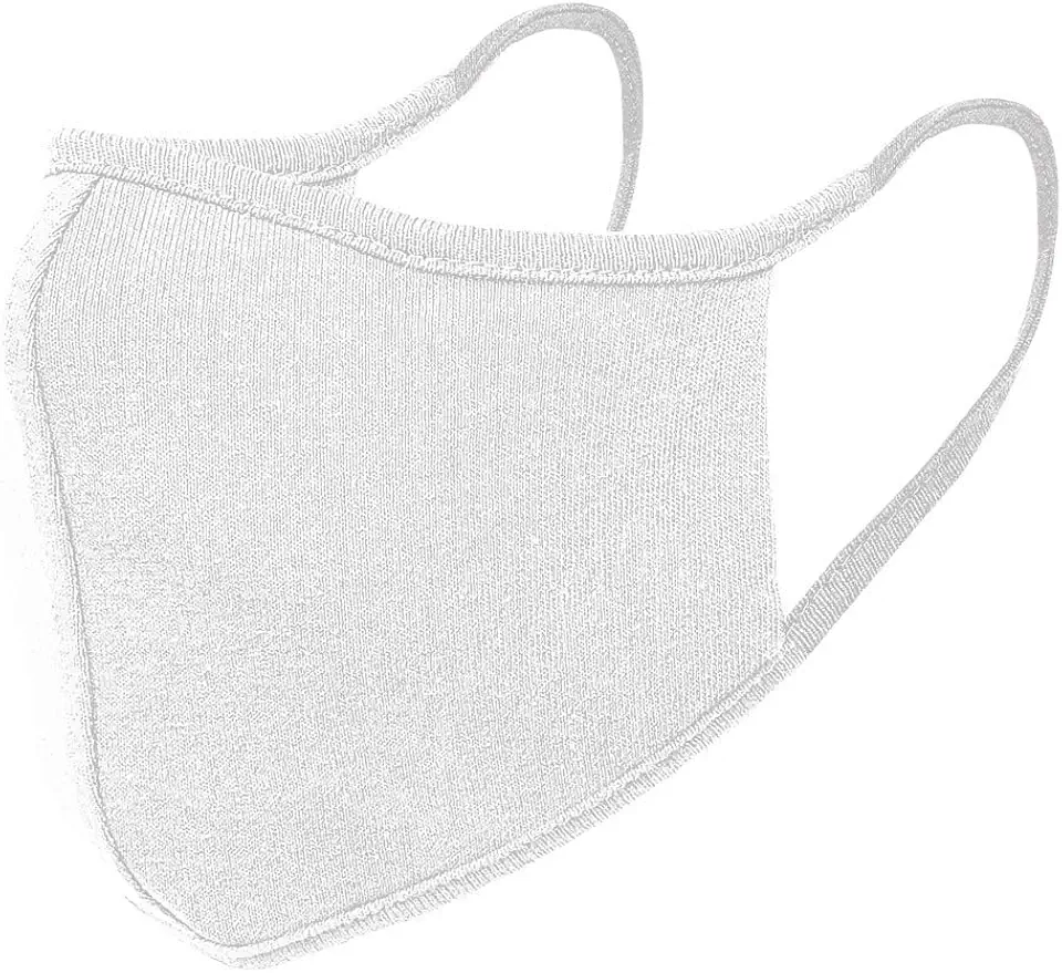 R.Two Máscara De Tecido Ninja Branca 2 Camadas Com Clip Nasal 3 Unidades