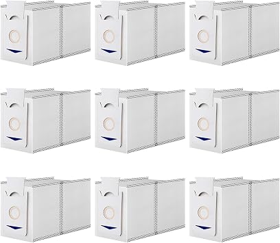 9 Pack Dust Bags for Ecovacs Deebot T30 / T30 Pro / T30 Max Vacuum Cleaner, Automatic Dust Collection with Large Capacity Vacuum Bags Replacement Dust Bags