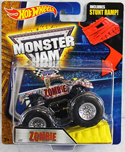 Hot Wheels Monster Jam Zombie #37 with Stunt Ramp 1:64