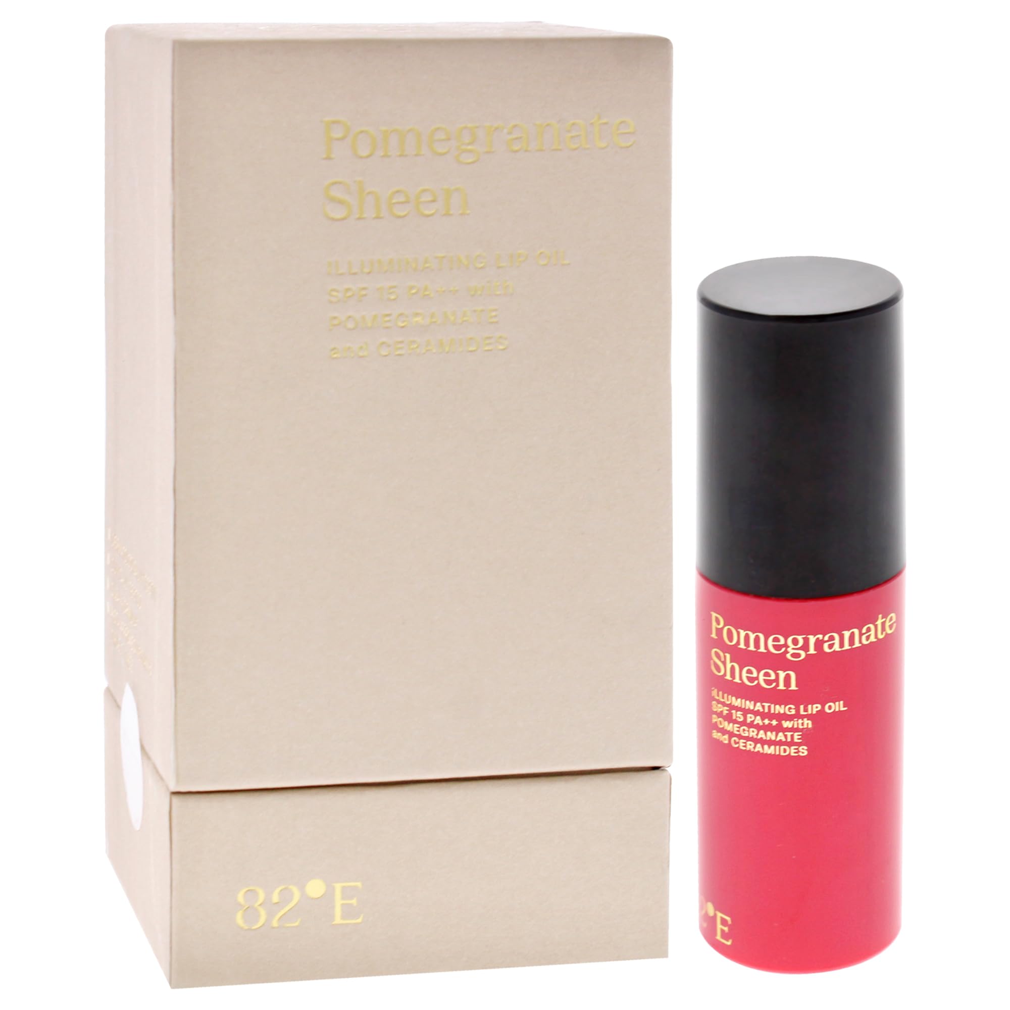 Pomegranate Sheen Illuminating Lip Oil SPF 15 PA Plus by 82E for Women - 0.2 oz Lip Oil, Cranberry - Image 3