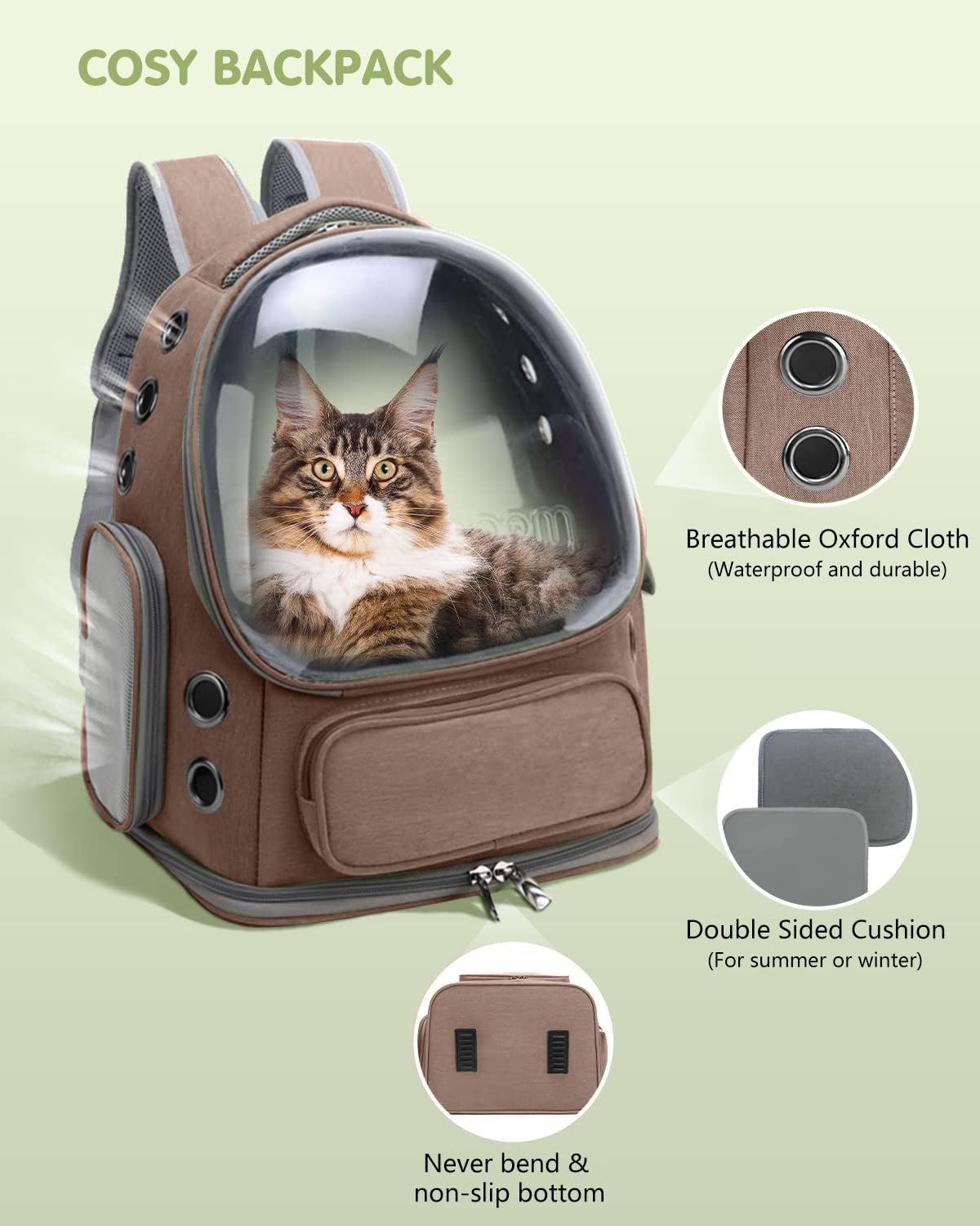 Zaino Porta Cane Zaino Trasparente Per Cani E Gatti Traspirante