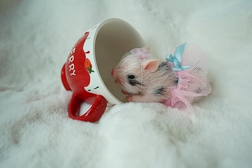 Miniatura 4 de Piglet de silicona de cuerpo completo de 5 pulgadas, lindo cerdito realista Reborn Baby Piglet-A