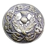 AAR Men,s Scottish Thistle Kilt Brooch Fly Plaid Antique Finish 3' (7cm) diameter S