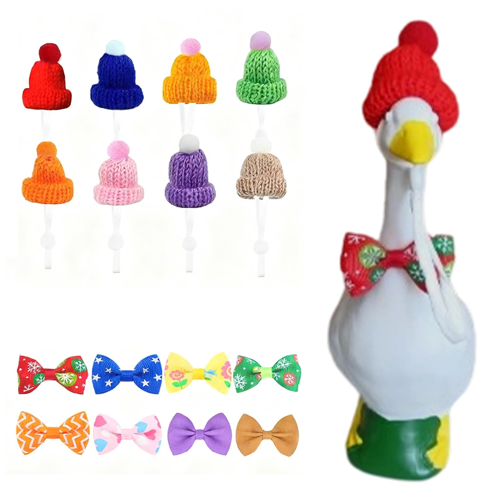 Elnwnnkc Of 8 Modifiable Waterfowl Costume Headpieces with Bends for Holiday Grass Garnishes Christmas Halloween Thanksgiving Outdoor Party Materials Christmas Halloween Waterfowl Addons Set