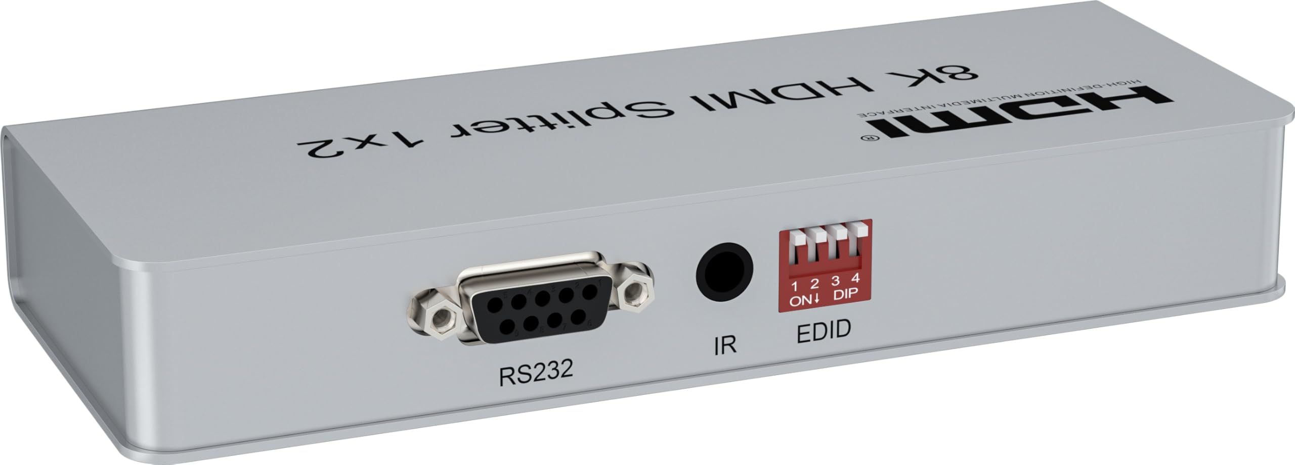 PremiumCord Splitter HDMI 1-2, Video 8K 4320p 60Hz, 4K 2160p 120Hz, Full HD 1080p, HDMI 2.1, 40Gbps, HDR10, Dolby TrueHD, Cec, Piccolo Alloggiamento In Metallo, Argento
