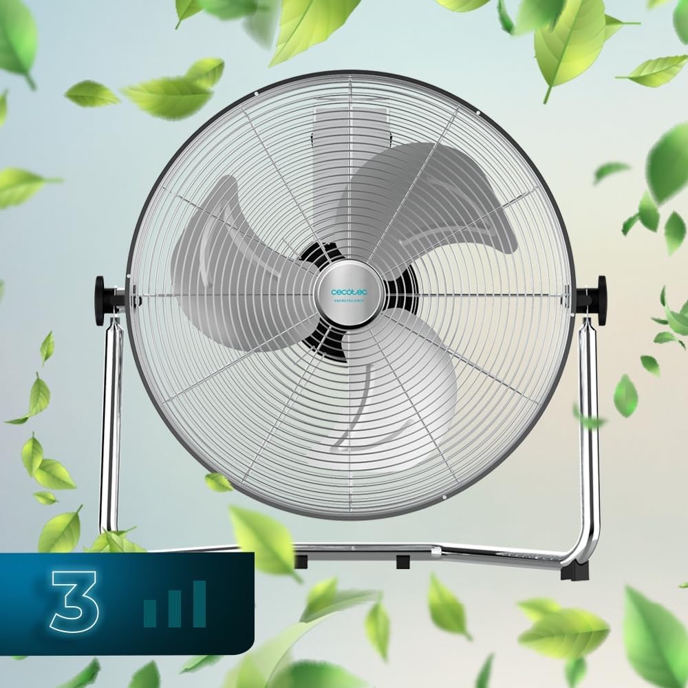 Cecotec Ventilateur Industriel EnergySilence 3000 Pro. 90 W, 16’’ avec 3 pales, Moteur en cuivre et 3 vitesses (4300 Pro)