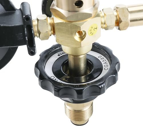 Miniatura 4 de LuckyHigh Válvula de llenado de globos de látex de Mylar y helio, regulador de inflado de flujo de aire, calibre de medidor de 0-3000 PSI para