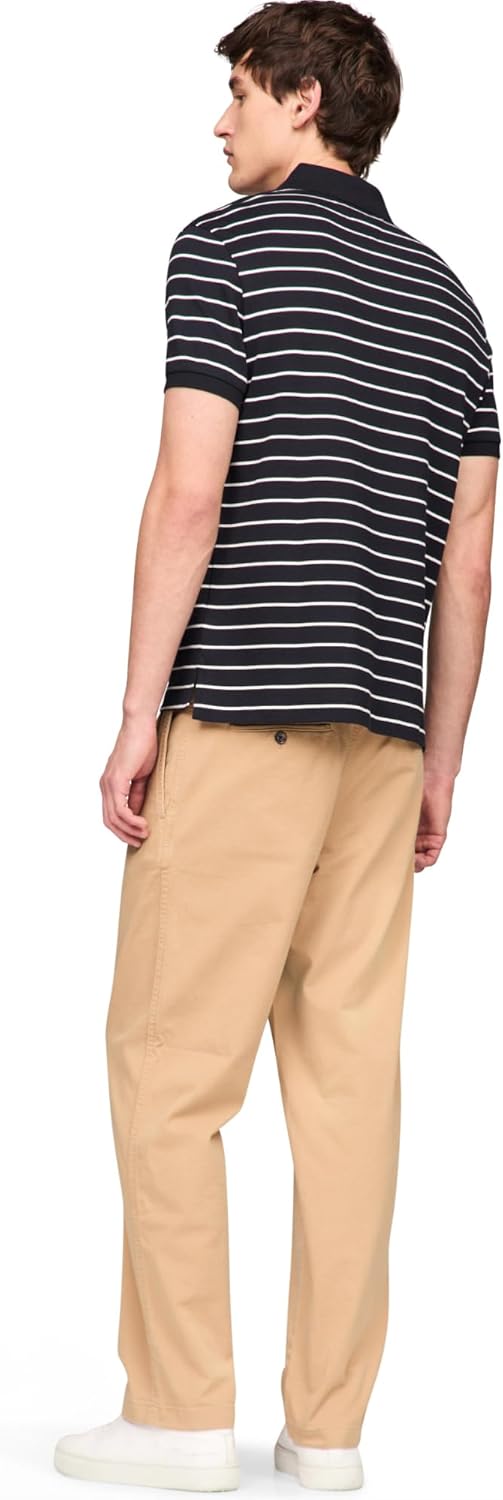 Tommy Hilfiger Mens Short Sleeve Casual Polo Shirts in Regular Fit with Liquid Cotton - Image 3