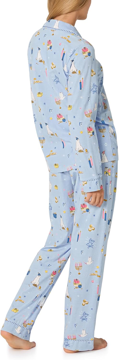 Bed Head PJs Womens Holiday Prints - Organic Cotton Sleepwear & Loungewear - Matching Long Sleeve Pajama Shirt & Pants Set - Image 3