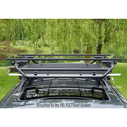 Apex RB-1006-49 Universal Side Rail Mounted Roof Bar, Black