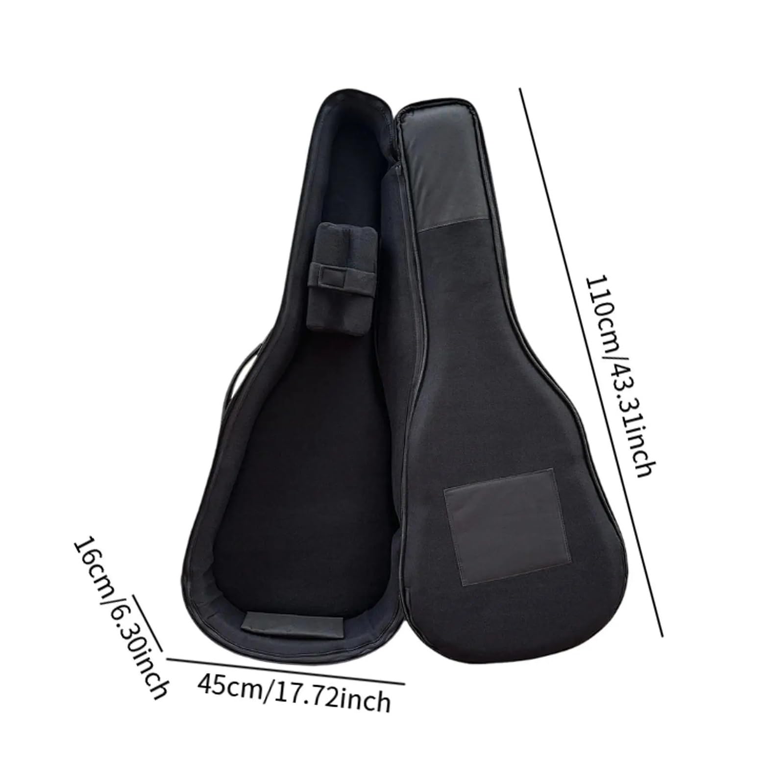 Custodia for chitarra, scatola portaoggetti, con fodera in schiuma protettiva, custodia folk for musicisti da 41 pollici Per Chitarra