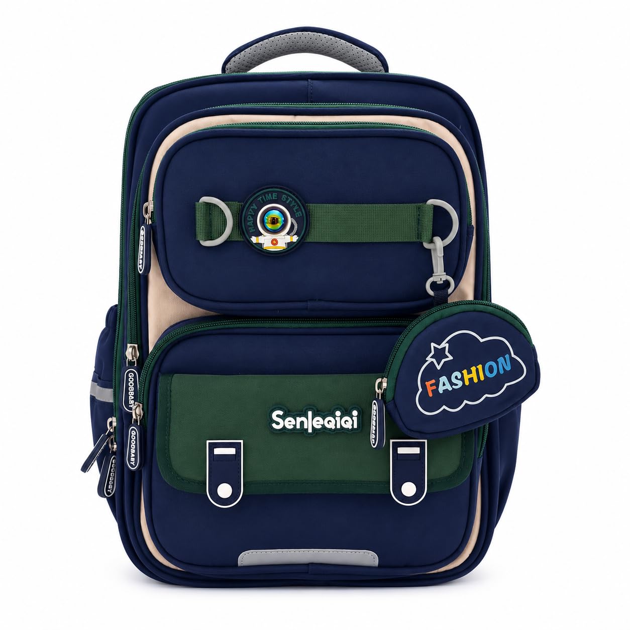 Kids School Backpack with Pencil Pouch, Lightweight Waterproof School Bag for Boys & Girls, Ergonomic Orthopedic Backpack with Chest Buckle, Reflective Strips & Multiple Compartments-image-11