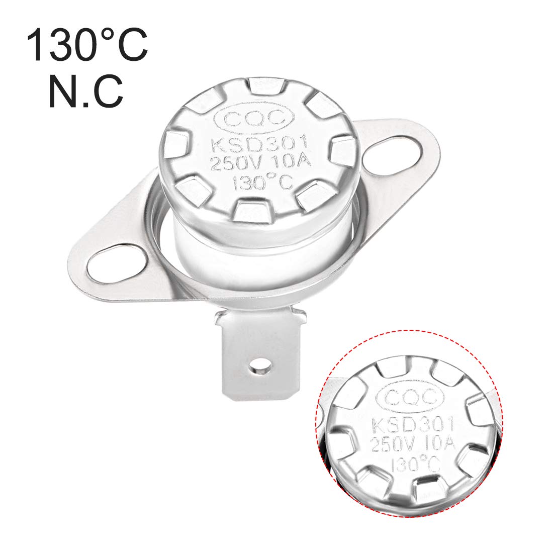 Amazon.com: uxcell KSD301 Thermostat 130°C/266°F 10A Normally