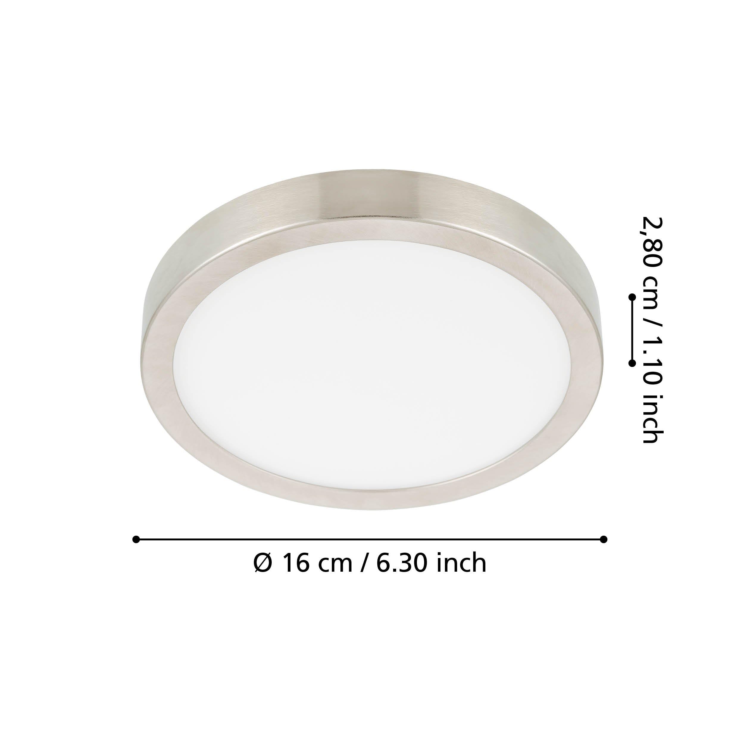 Eglo Fueva 5 - Plafoniera LED Quadrata Da Soffitto 16cm, Bianca Con Luce Calda 3000K, 10.5W 1200Lm, Per Cucina E Soggiorno - 2