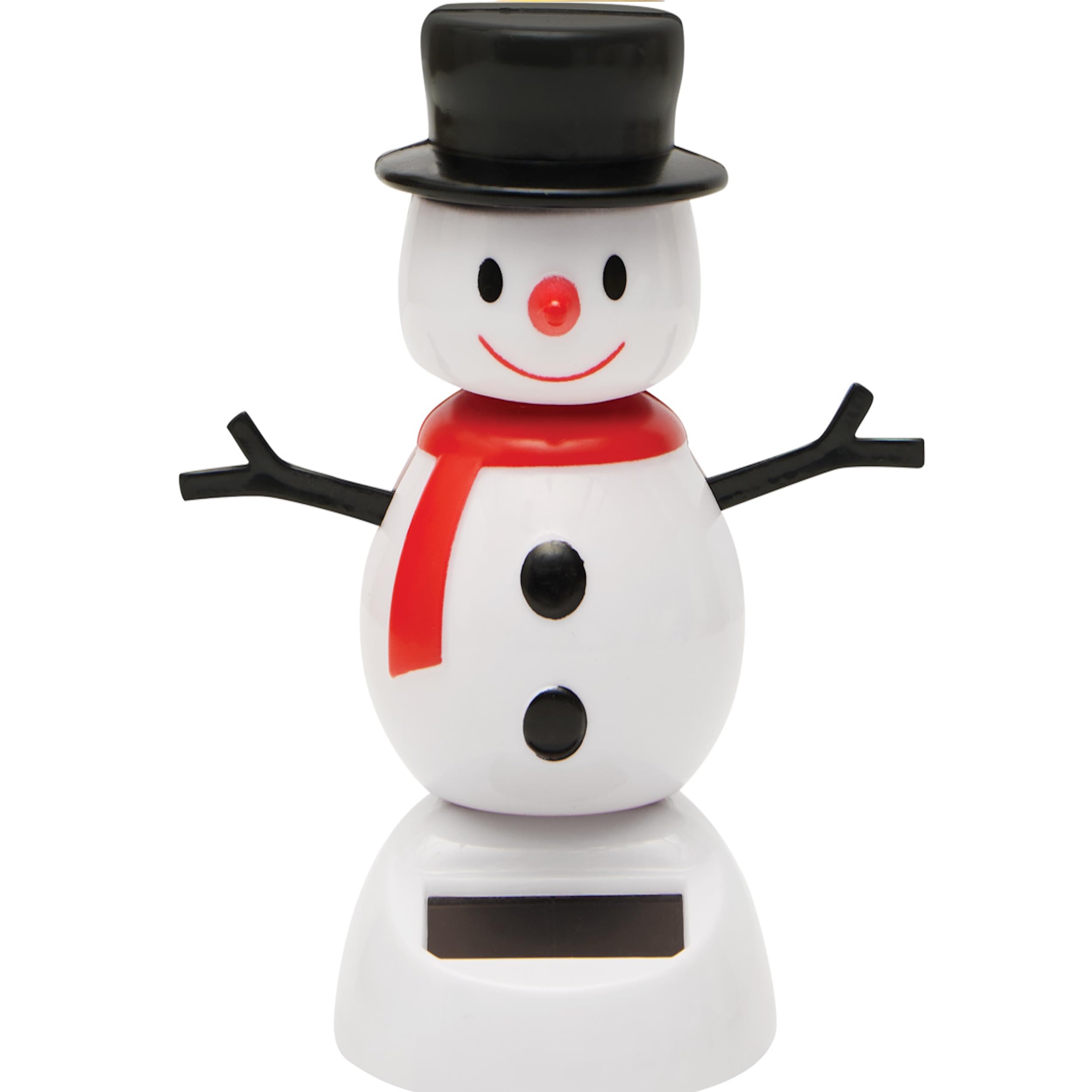 3ER SET WEIHNACHTLICHE SOLAR-WACKELFIGUREN – Weihnachtsmann, Christkind & Schneemann | Dekorative Figuren mit Solar-Wackelmechanik | Weihnachtsdeko für Auto, Büro & Zuhause | ca. 6 × 6,8 × 10,2 cm