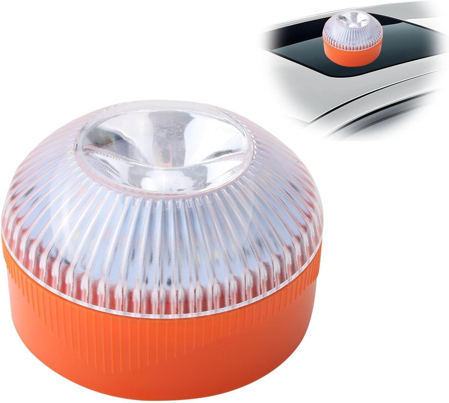Baliza V16 Homologa Luces de advertencia LED para automóviles, luces de emergencia magnéticas, luces intermitentes de 360°, 2 modos de iluminación, aptas para automóviles y camiones (batería incluida)